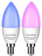 AduroSmart ERIA® E14 kaars Tunable colour - 2-pack - 2200K~6500K - warm tot koud licht + RGB - Zigbee Smart Lamp - werkt met o.a. Adurosmart en Google Home