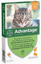 Advantage 40 Vlooien Oplossing Voor Katten en Konijnen Tot 4kg 4 Pipetten