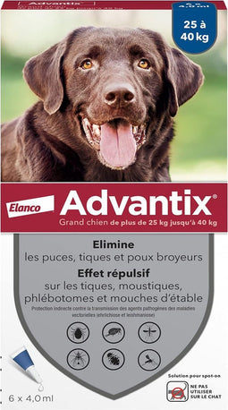 ADVANTIX 6 antiparasitaire pipetten - Voor grote honden van meer dan 25 kg