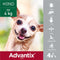 Advantix Spot On 40 Anti Vlooien en Teken Druppels Hond tot 4 kg 4 pipetten