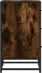 vidaXL - Nachtkastje - 40x34,5x60 - cm - bewerkt - hout - en - metaal - gerookt - eiken