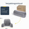 Leeskussen - Voor in bed - Met 3 opbergvakken - Rugkussen bank - zitkussen - Lende - Rug kussen onderrug - Lees - Kussens - Knuffel - Steun - Boeken - book - Seat - Grijs