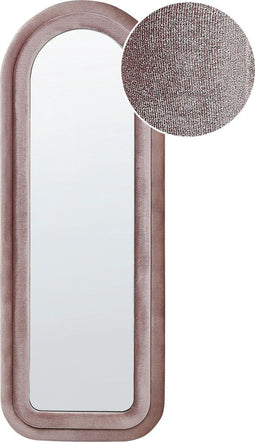CULAN - Wandspiegel - Roze - Fluweel