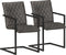 vidaXL - Eetkamerstoelen - 2 - st - echt - leer - grijs