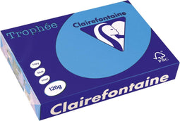 Clairefontaine Trophée Intens, gekleurd papier, A4, 120 g, 250 vel, koningsblauw