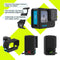 Bescherming Accessoires Set Geschikt Voor GoPro Hero 12, 11, 10 & 9 - Siliconen Case - Polskoord - Lens Kapjes - Housing - 12-Delig