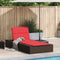 vidaXL - Ligbed - met - zwevend - kussen - poly - rattan - bruin