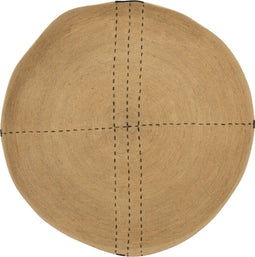 J-Line wanddecoratie Plateau Stippellijnen - zeegras - naturel/zwart