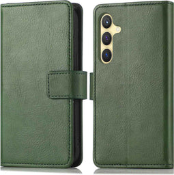 iMoshion Hoesje Geschikt voor Samsung Galaxy S24 Hoesje Met Pasjeshouder - iMoshion Luxe Bookcase - Groen