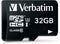Verbatim Pro U3 - MicroSDHC 32GB - UHS-I Class 10 incl. Adapter