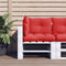 vidaXL - Palletkussens - 3 - st - stof - rood