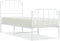 vidaXL - Bedframe - met - hoofd- - en - voeteneinde metaal - wit - 80x200 - cm
