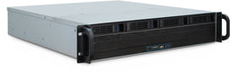 Inter-Tech IPC 2U-2404L - Rack Server - Micro-ATX Mini-ITX - 5x 3.5" bays - Zwart Grijs