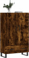 vidaXL - Hoge - kast - 69,5x31x115 - cm - bewerkt - hout - gerookt - eikenkleurig