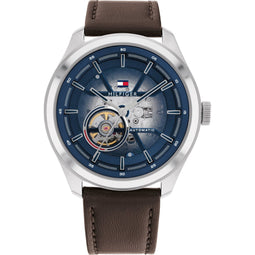 Tommy Hilfiger Oliver 1791888 Horloge - Leer - Bruin - Ø 42 mm