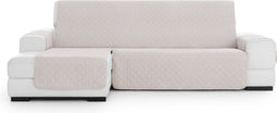Hoes voor chaise longue met korte armleuning links Eysa MONTBLANC Beige 100 x 110 x 240 cm