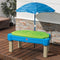 Step2 Cascading Cove Zand & Watertafel - Met Deksel, Parasol & 6 Accessoires - Activiteitentafel / Zandtafel met deksel voor de tuin / buiten - Waterspeelgoed voor kinderen