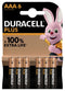 Batterij Duracell Plus 6xAAA - 10 stuks