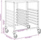 vidaXL - Dienbladenwagen - met - 12 - GN-bakken - 75x55x87 - cm - roestvrij - staal