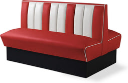 Bel Air Dinerbank Double Booth HW-150DB Rood