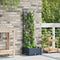 vidaXL - Tuinplanter - met - Klimrek - Grijs - 40x40x125,5 - cm