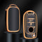 Autosleutel hoesje - TPU Sleutelhoesje - Sleutelcover - Autosleutelhoes - Geschikt voor Fiat - goud - B3 - Fiat 500, Fiat 500L, Fiat 500X, Fiat 500, Fiat Tipo, Fiat Punto, Fiat Egea, Fiat Doblo, Fiat Scudo, Fiat Ducato, Fiat Panda, Abarth - Auto Sl
