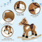Woltu Hobbeldier voor Baby's met Geluid en Handgrepen - Pluche en PP Katoen - 74 x 65 x 34 cm