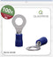 Quadrios 22C448 Ringkabelschoen Dwarsdoorsnede (max.): 2.5 mm² Gat diameter: 6.5 mm Deels geïsoleerd Blauw 1 set(s)