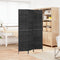 vidaXL - Kamerscherm - met - 3 - panelen - 122x180 - cm - waterhyacint - zwart