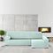 Hoes voor chaise longue met lange armleuning rechts Eysa ULISES Aquamarijn 170 x 110 x 310 cm