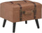 vidaXL - Opbergkruk - 40 - cm - kunstleer - bruin
