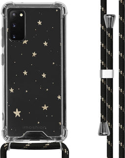 iMoshion Hoesje Geschikt voor Samsung Galaxy S20 Hoesje Met Koord - iMoshion Design Hoesje met Koord - Goud / Transparant