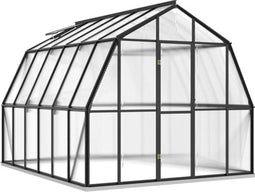 vidaXL - Broeikas - met - basisframe - 9,53 - m² - aluminium - antracietkleurig