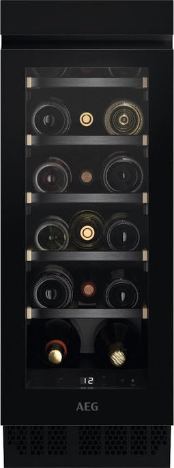 AEG AWUS018B7B wijnkoeler Ingebouwd Zwart 17 fles(sen)