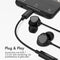 imoshion USB-C naar AUX Kabel - 8.6 centimeter - 3.5mm Audio Kabel - Zwart