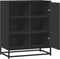 vidaXL - Dressoir - 62x35x76 - cm - bewerkt - hout - zwart