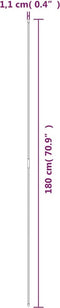 vidaXL - Plantenstaken - 30 - st - 180 - cm - staal - groen