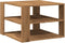 vidaXL - Salontafel - 58x58x40 - cm - bewerkt - hout - artisanaal - eikenkleurig
