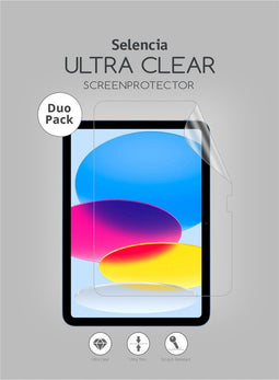 Selencia Tablet Screen protector - Geschikt voor iPad 10e generatie (2022) 10.9 inch - Duo Pack Ultra Clear Screenprotector tablet