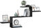 vidaXL - Wandschap - 104x15x49 - cm - bewerkt - hout - zwart