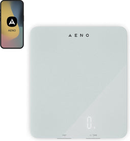 AENO KS1S Smart Keukenweegschaal - 8 kg - Bluetooth - 10.000+ producten & maaltijden - 25 indicatoren analyse - Koffiemodus - 6 eenheidsconversie