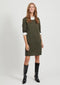 VILA VITINNY NEW DRESS - Damesjurk met ronde hals en 3/4 mouwen - XS