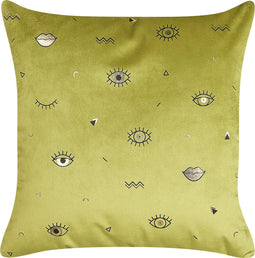 AEONIUM - Sierkussen set van 2 - Groen - 45 x 45 cm - Fluweel