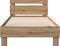 vidaXL Artisan - Bedframe - Tweepersoons - 203 x 95 x 70 cm - Bewerkt hout - Eikenkleur