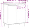 vidaXL - Dressoir - 60x35x70 - cm - bewerkt - hout - hoogglans - wit