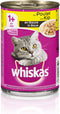 Whiskas blik adult brokjes in saus kip (12X400 GR)