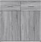vidaXL - Dressoir - 79x38x80 - cm - bewerkt - hout - grijs - sonoma