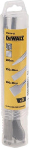DeWALT DT60330 3-Delige Beitelset SDS-Plus 250 mm Gepunt, Plat 20 & 40 mm