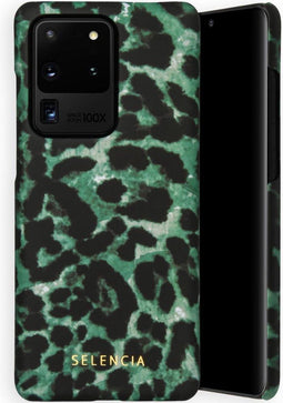 Selencia Hoesje Geschikt voor Samsung Galaxy S20 Ultra Hoesje - Selencia Maya Fashion Backcover - groen