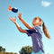 Aerobie - Super Sonic Fin Catch-rugbyspeeltje - Aerodynamische Russell Wilson-rugbybal met zachte constructie buitenspellen - Blauw en oranje